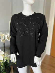 Vintage Jaeger Jumper 100% Wool Beaded - Imagen 1 de 7