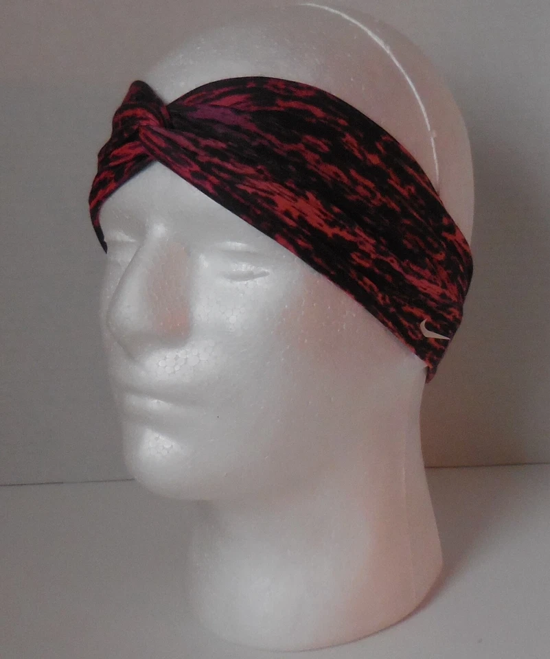 Nike Printed Logo Twist Headband Racer Pink/black Adult Unisex
