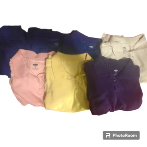 Old Navy lot of 7 Girl's short sleeve Polo School Uniform tops sz M (8) - Picture 1 of 8