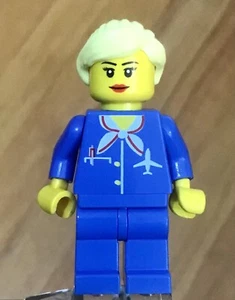 LEGO Classic Girl Female Flight Crew Attendant with Blond Hair - Picture 1 of 3