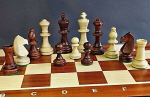 Handmade Wooden Chess Set Royal tournament Wood Folding Board 49x49 Large figure