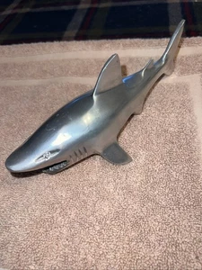 Shark Bottle Opener Silver Metal Queenwest Trading Co. 8” Nautical Barware - Picture 1 of 13
