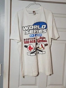 2004 boston red sox championship White T-shirt XL - Picture 1 of 4