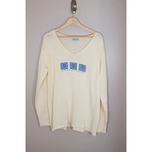 Fresh Produce Coastal Grandma Coastal Beach Cotton Sweater Size M/L - Picture 1 of 4