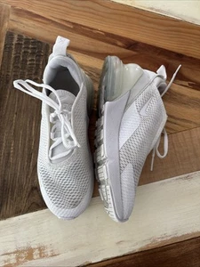 Nike Air Max 270 White Sneakers Kids Size 1.5y - Picture 1 of 8