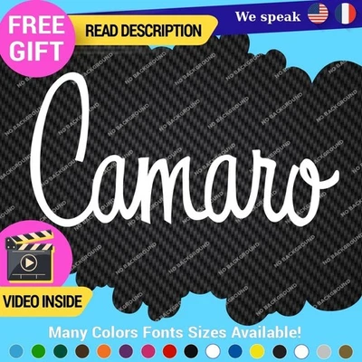 Fits Camaro Decals Stickers Vinyl Chevrolet Z28 RS Chevy Corvette LSX SS Script - Image 1 of 4