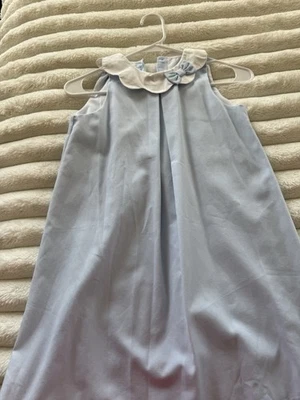 Vestido Bella Bliss Niñas Talla 10 Azul Claro Sin Mangas con Cuello Volantes Foto 1 de 4