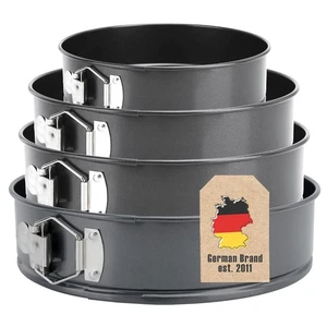 4-teiliges Springformen-Set verschiedenen Größen Kuchenform Backform antihaft - Bild 1 von 7