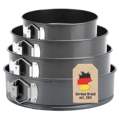 4-teiliges Springformen-Set verschiedenen Größen Kuchenform Backform antihaft - Bild 1 von 4
