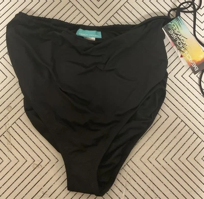 🥥 Beach House Women’s Bikini Black Bottoms Size 10 🆕 - Image 1 of 4
