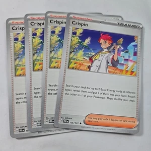 4x Crispin 105/131 x4 - Prismatic Evolutions - Pokemon TCG - Uncommon - Playset - Picture 1 of 2