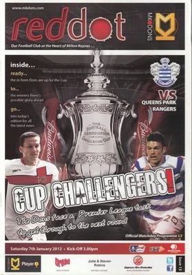 MK Dons v Queens Park Rangers. Season 2011-12. Ref: X15Y 9632 VG (1)ca - Image 1 of 2