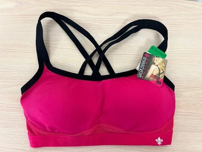 Sujetador activo Lily of France para mujer espalda cruzada impacto medio grande NUEVO ROSA Foto 1 de 4