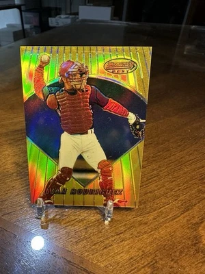Ivan Rodriguez 1996 Bowman's Best GOLD REFRACTOR #30 Rangers HOF RARE PARALLEL - Image 1 of 4