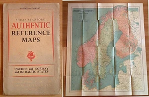 Philip, Stanford AUTHENTIC REFERENCE MAPS - SWEDEN NORWAY and the Baltic States* - Picture 1 of 4