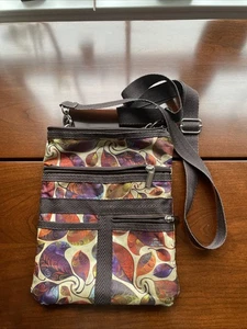 Braciano Handtasche braun orange blau Blätter gebraucht, in einwandfreiem Zustand viele Bereiche mit Reißverschluss - Bild 1 von 4