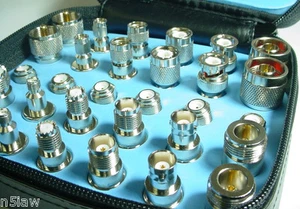 30-Piece Universal Coax RF Connector Converter / Adapter Kit a HAM Shack Must! - Picture 1 of 8