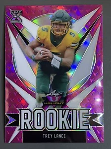 ULTRA RARE SSP #11/25 2021 TREY LANCE LEAF VALIANT PINK HOLO-PRIZM ROOKIE RC - Picture 1 of 9
