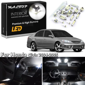 Kit de equipamiento de luces LED interiores 6x para Honda Civic 2004 2005 xenón blanco brillante - Imagen 1 de 9
