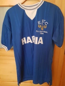 Camiseta de fútbol local Everton FC 1983-1985 por sorteo, F.A. Copa Final 1984, M - Imagen 1 de 5
