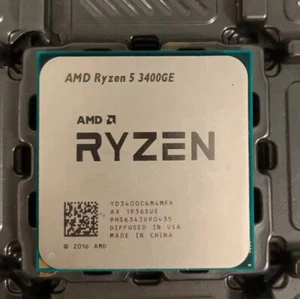 AMD Ryzen 5 3400GE AM4 CPU Processor 3.3-4.0 GHz 4 CORE 8Thr 4MB R5 3400ge 4MB - Picture 1 of 5