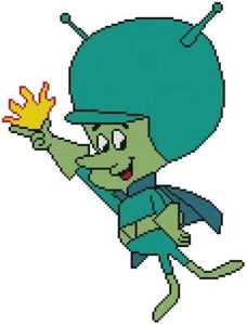 PUNTADA DE CRUZ + PATRÓN ARTESANAL Picapiedra Alien Gazoo Espacio Mago de Ogg Dibujos Animados - Imagen 1 de 14