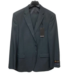 Men's Bolzano Charcoal Grey Suit with Pants Wedding Groom Church 44R 38W - Picture 1 of 4