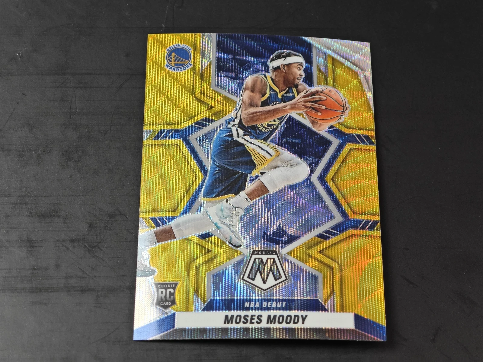 Moses Moody 2021-22 Panini Mosaic NBA Debut Asia Tmall Gold Wave RC #277