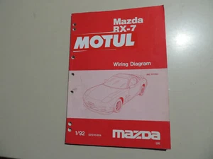 Wiring diagram Mazda RX-7 FD 01.1992 Werkstatthandbuch Schaltpläne Englisch - Picture 1 of 10