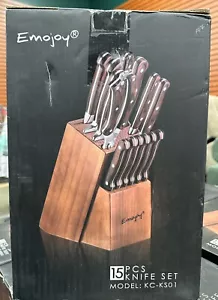 Emojoy 15 Piece Knife Set KC-KS09 - Picture 1 of 3
