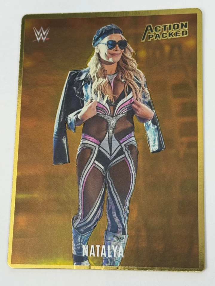 2023 Panini Chronicles WWE - Action Packed 24k Gold #AP-14 Natalya. - Image 1 of 2
