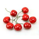 Authentic Artificial Cherry Fruit for Photography Props Realistic and Sturdy