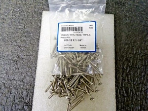 TORNILLO PARA CHAPA METÁLICA, #8 X 1-1/4 SS, PHILLIPS, CABEZA OVALADA, PAQUETE DE 100, (RG) - Imagen 1 de 4