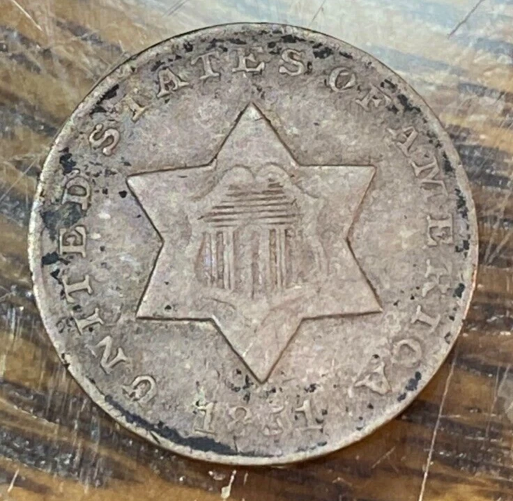 1851 3 Cent Silver Nice Original Choice VF+ CHRC - Image 1 of 2