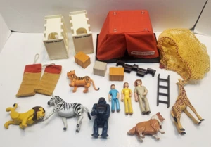 Lote de carpas y jaulas remolque Fisher Price Adventure People Wild Animal Safari 1975 - Imagen 1 de 21