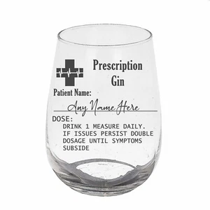 Vidrio de ginebra personalizado grabado sin tallos con receta novedad regalo vidrio personalizado - Imagen 1 de 15
