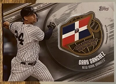 2020 Gary Sanchez Topps Global Game Medallion Gold 40/50 #GGM-GS Yankees - Image 1 of 3