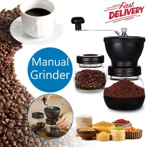 Manuelle Kaffeemühle Mahlwerk Kaffeemaschine Edelstahlgriffe Espresso Handmühle - Bild 1 von 10
