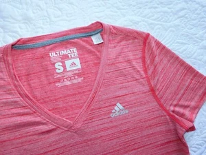 Camisa deportiva ADIDAS ― S pequeña ― ULTIMATE CAMISETA naranja coral cuello en V #CH06 - Imagen 1 de 4