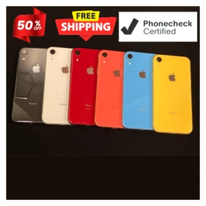 Apple iPhone XR 64GB W pełni odblokowany szeroki aparat Verizon At&t 12MP - Face ID - Zdjęcie 1 z 7