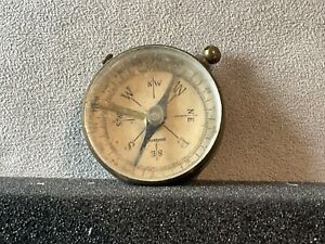 Vintage West German Brass Pocket Compass Stesco Compass