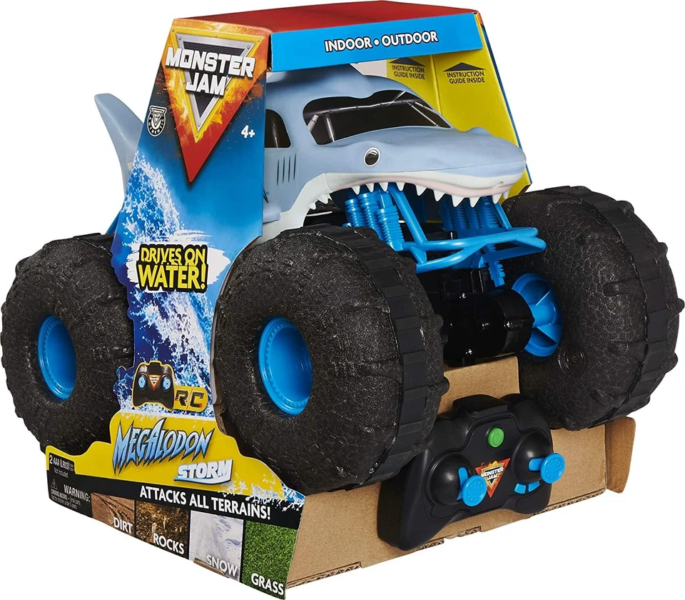 Spin Master 6056227 Monster Jam Megalodon Storm RC Amphibienfahrzeug Hai-Optik - Bild 1 von 4