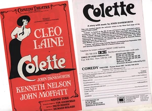 Handbill Cleo Laine as Colette Comedy Theatre 21cms x 13cms approx - Picture 1 of 2