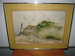 DENNIS ALTON Artist - Signed & Framed Watercolor Picture Pretty Art - Picture 1 of 7