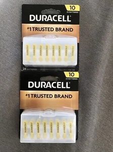 Duracell Battery 10 Size QTY 24 x 2 Hearing Aid Batteries Easy Tab EXP MAR 2021 - Picture 1 of 2