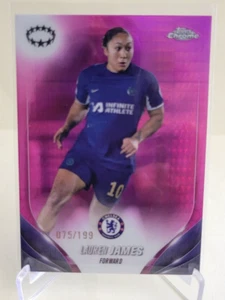 2023-24 TOPPS CHROME WOMENS UEFA LAUREN JAMES #10 PINK SER# 75/199 - Picture 1 of 2