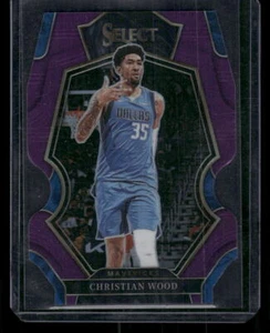 2022-23 Panini Select #129 Christian Wood Purple Prizms troquelado #/99 Mavericks - Imagen 1 de 2