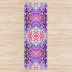 Leichte Mandala gepolsterte Yogamatte hochwertig UK Design rutschfest, Gummibasis.  - Bild 1 von 5