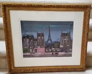 Tour Eiffel la Nuit - Michel Delacroix - Galerie gerahmt, signiert mit COA schöner Rahmen - Bild 1 von 10