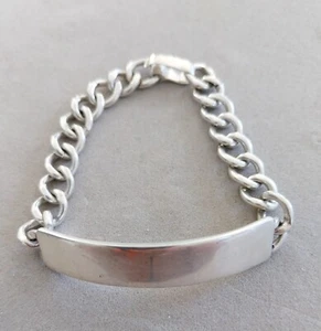 Vintage Sterling Silver 925 I.D Bracelet 18cm (29.5g) - Picture 1 of 5